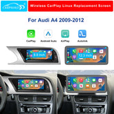 For Audi A4 Wireless CarPlay Android Auto Linux Touch Screen 2009-2012