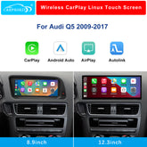 For Audi Q5 Wireless CarPlay Android Auto Linux Touch Screen 2009-2017