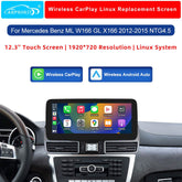 For Benz ML GL NTG 4.5 Wireless CarPlay Android Auto Linux Screen