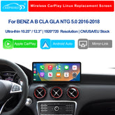 For Mercedes-Benz A/B/CLA/GLA NTG 5.0 2016-2018 Wireless CarPlay Android Auto Linux Touch Screen