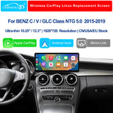 For Mercedes-Benz C/V/GLC Class NTG 5.0 2015-2019 Wireless CarPlay Android Auto Linux Touch Screen