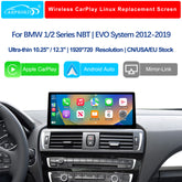 For BMW 1/2 Series NBT EVO 2012-2019 Wireless CarPlay Android Auto Linux Touch Screen