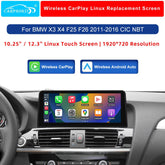 For BMW X3 X4 CIC NBT Wireless CarPlay Android Auto Linux Touch Screen