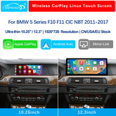 For BMW 5 Series CIC NBT 2011-2017 Wireless CarPlay Android Auto Linux Touch Screen