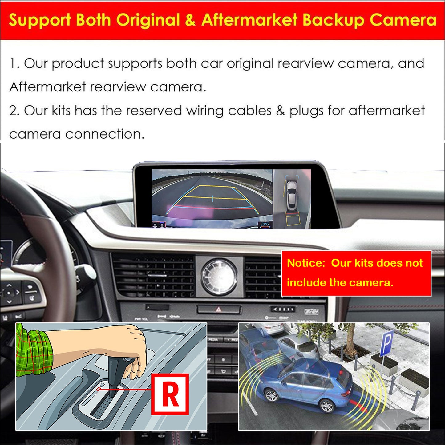 CarProKit Wireless CarPlay Android Auto Mirroring Retrofit Kit for Lexus ES IS GS LS NX RX LX UX GX RC LC CT 2014-2019