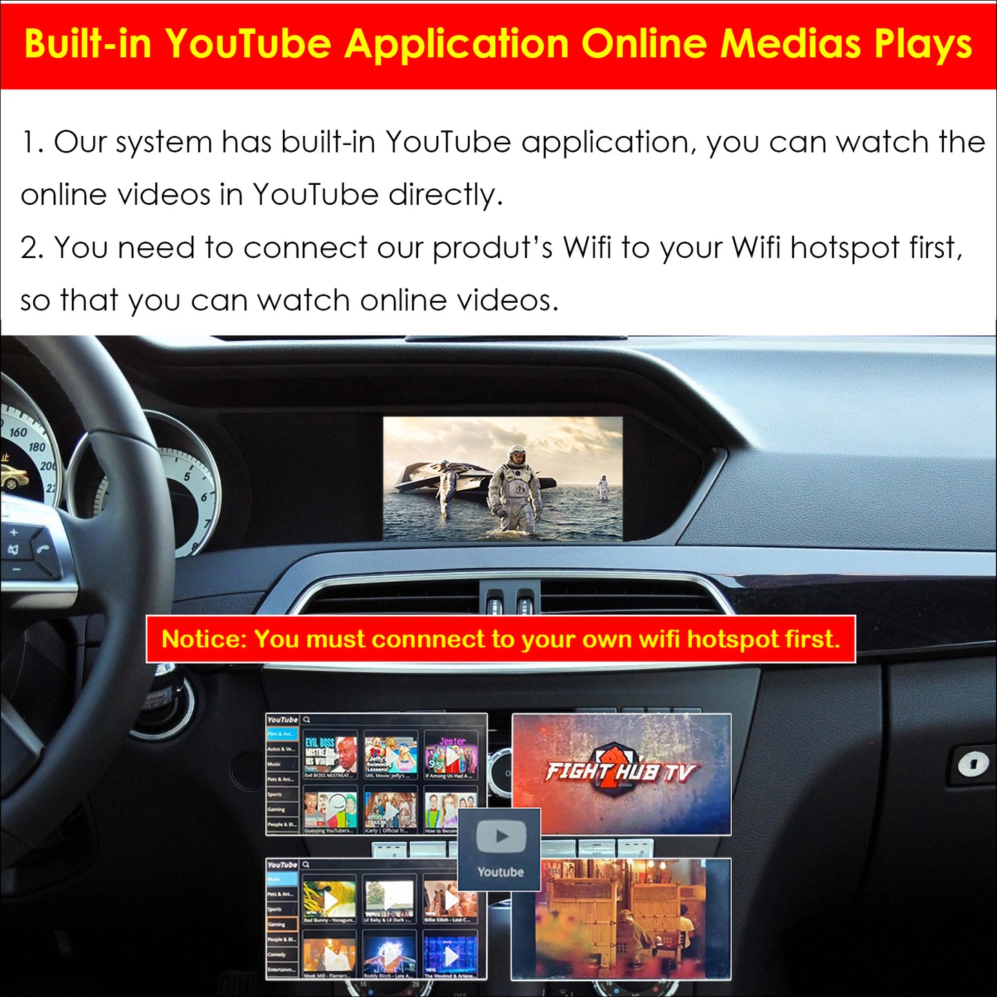 CarProKit Wireless CarPlay Android Auto Mirroring Retrofit Kit For Mercedes Benz A/B/C/E/S CLA CLS GLA GLC GLE GLS GLK ML AMG 2012-2014 NTG 4.5 4.7