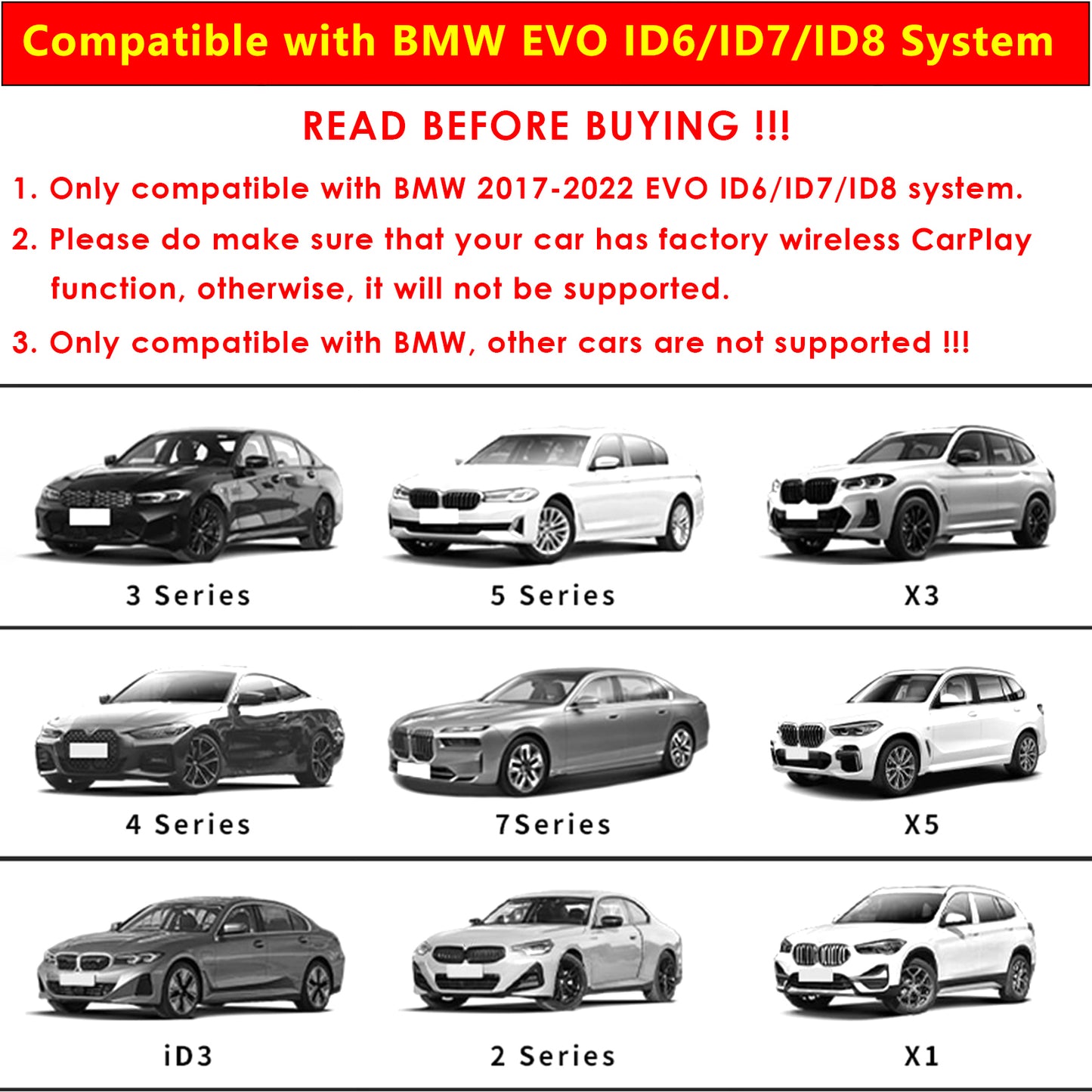 MMB BMW Android 10 Video AI Box, 4GB+64GB, Support 4G LTE SIM / TF Card Slot For BMW EVO ID6 ID7 with Factory Wireless CarPlay