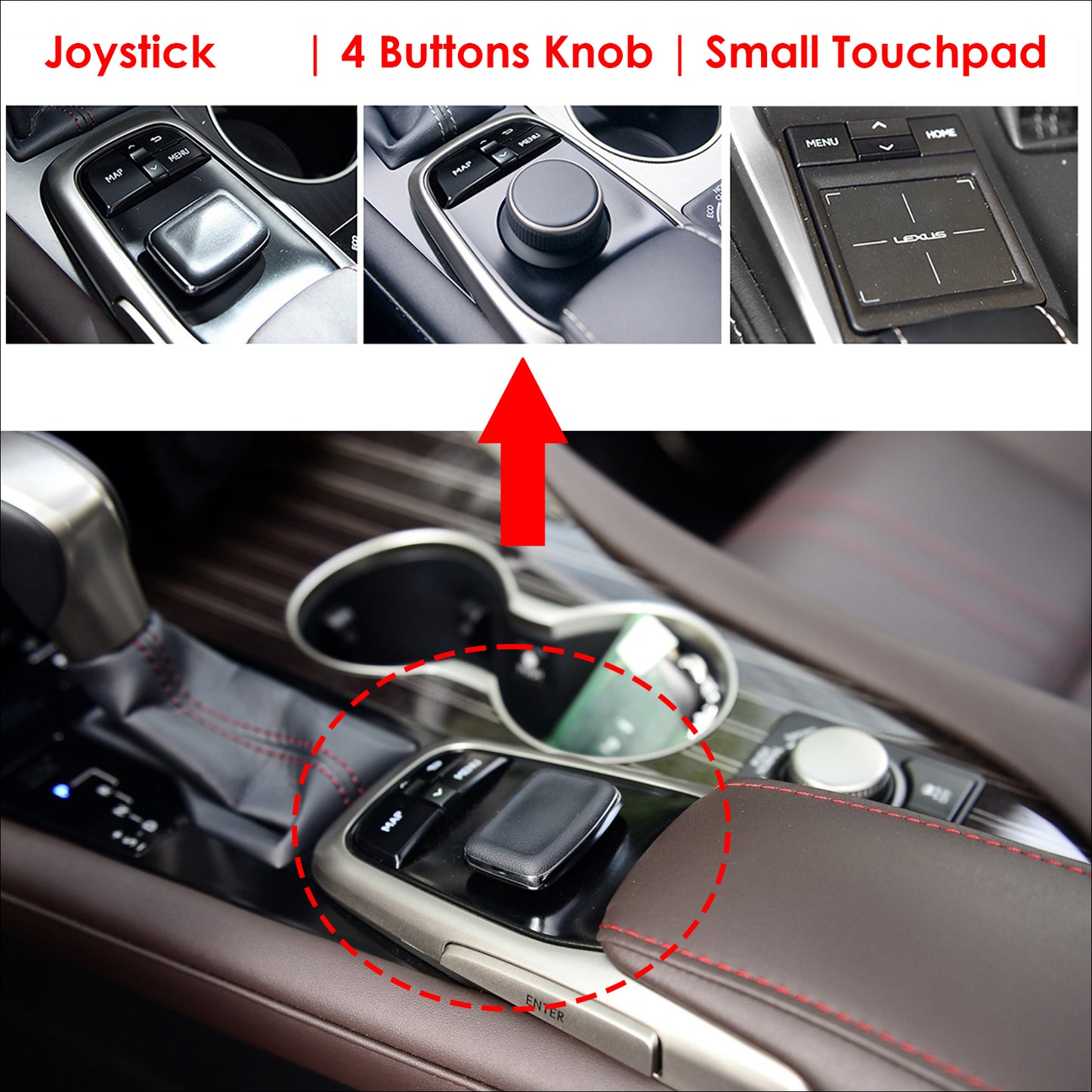 CarProKit Wireless CarPlay + Android Auto + Mirroring Nachrüstmodul-Kits für Lexus ES IS GS LS NX RX LX UX GX RC LC CT 2014–2019