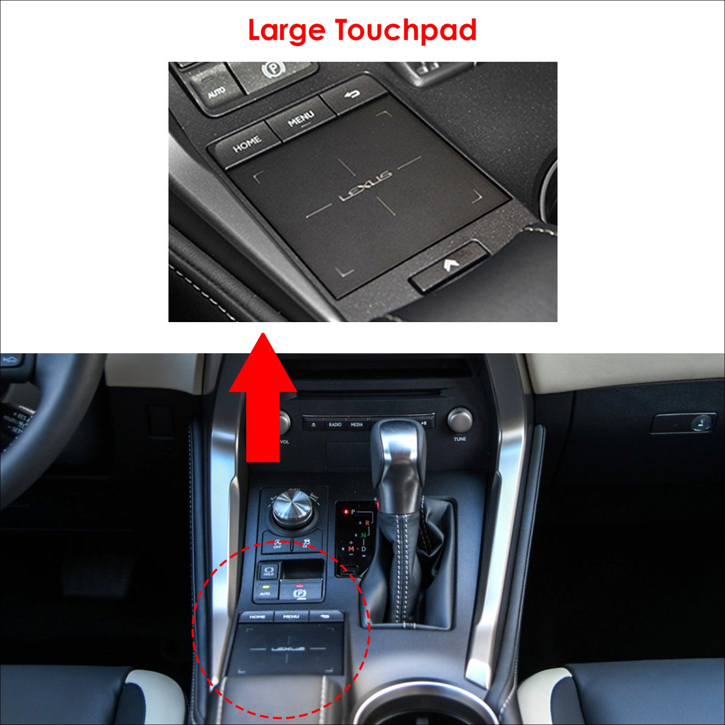 CarProKit Wireless CarPlay + Android Auto + Mirroring Nachrüstmodul-Kits für Lexus ES IS GS LS NX RX LX UX GX RC LC CT 2014–2019