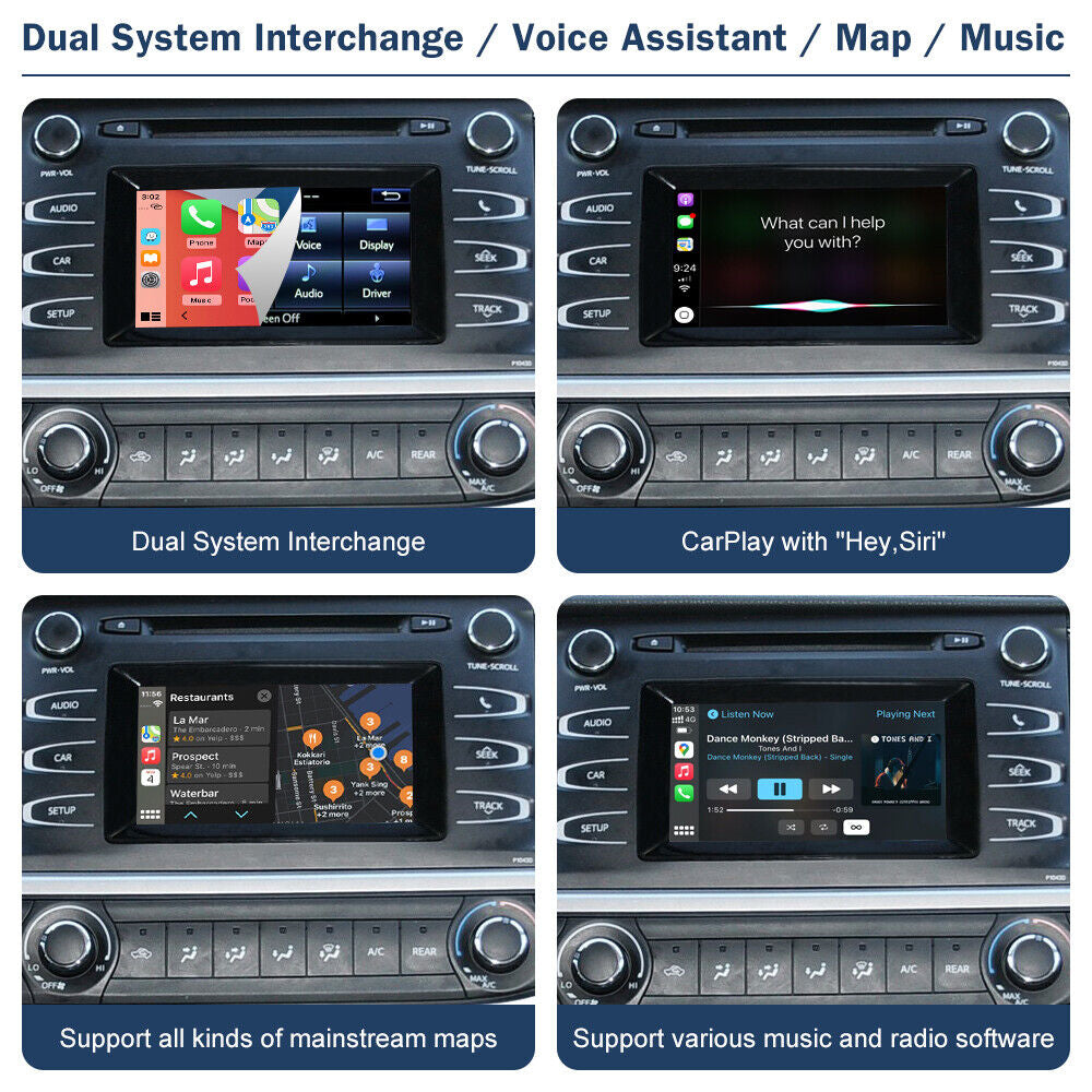 CarProKit Wireless CarPlay Android Auto Mirroring Nachrüstsatz für Toyota Highlander Prius RAV4 Corolla Sienna Carmy Avalon Touch2 &amp; Entune2 System