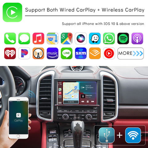 CarProKit Joyeauto for Porsche Cayenne Macan Cayman Panamera 911 PCM 3.0 3.1 4.0 CDR31 2008-2018 Wireless CarPlay Android Auto Mirrorlink Retrofit Kit