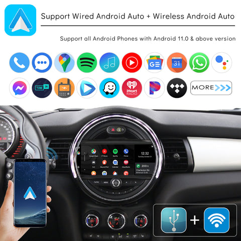 CarProKit for MINI Cooper Wireless CarPlay Android Auto Mirroring Retrofit Kit Support F54 F55 F56 F57 R58 R59 R60 R61 NBT System 2013-2017