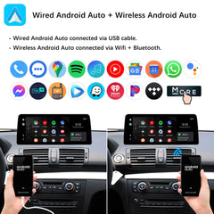 10.25" 12.3" Linux Touch Screen Wireless CarPlay Android Auto for BMW 1 Series 2004-2008