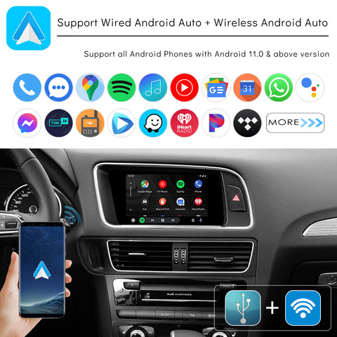 CarProKit for Audi A4 A5 S4 S5 RS4 RS5 Q5 B8 MMI 3G 2010-2019 Wireless Apple CarPlay Android Auto Retrofit Kit