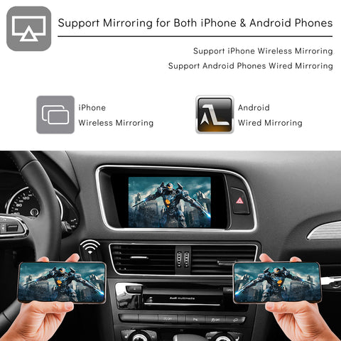 CarProKit for Audi A4 A5 S4 S5 RS4 RS5 Q5 B8 MMI 3G 2010-2019 Wireless Apple CarPlay Android Auto Retrofit Kit