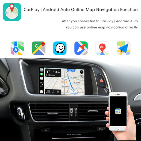 CarProKit for Audi A4 A5 S4 S5 RS4 RS5 Q5 B8 MMI 3G 2010-2019 Wireless Apple CarPlay Android Auto Retrofit Kit