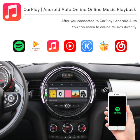 CarProKit for MINI Cooper Wireless CarPlay Android Auto Mirroring Retrofit Kit Support F54 F55 F56 F57 R58 R59 R60 R61 NBT System 2013-2017