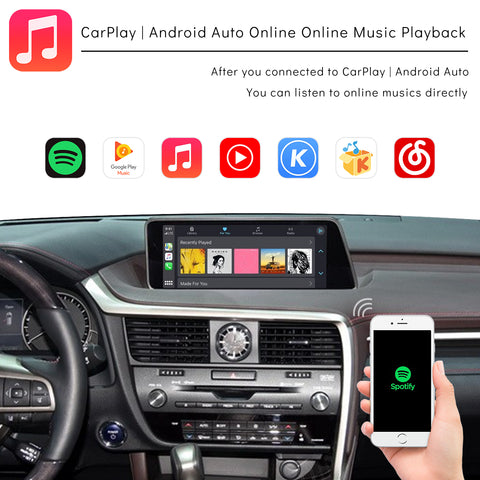 CarProKit for Lexus Wireless CarPlay Android Auto Retrofit Kit Support Lexus ES IS GS LS NX LX UX RC LC CT 2014-2020 | RX 2016-2020