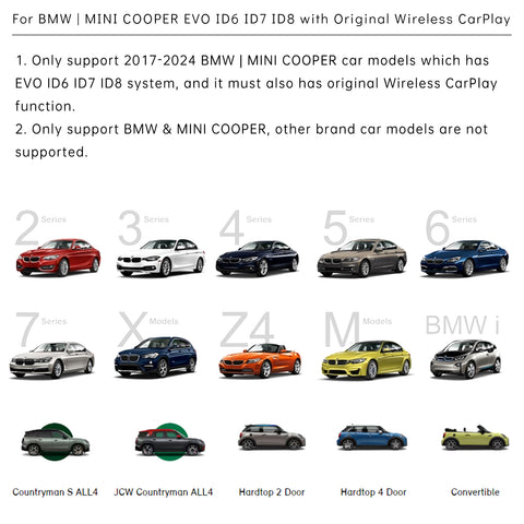 MMB BMW Android 13.0 Video AI Box Adapter Built-in YouTube Netflix Hulu For BMW / MINI Cooper EVO ID6 ID7 ID8 ID9 with Original Wireless CarPlay