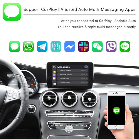 CarProKit for Mercedes-Benz Wireless CarPlay Android Auto Retrofit Kit Support Benz A/B/C/E/S CLA GLA GLC GLE GLK ML AMG 2015-2018 NTG 5.0 System