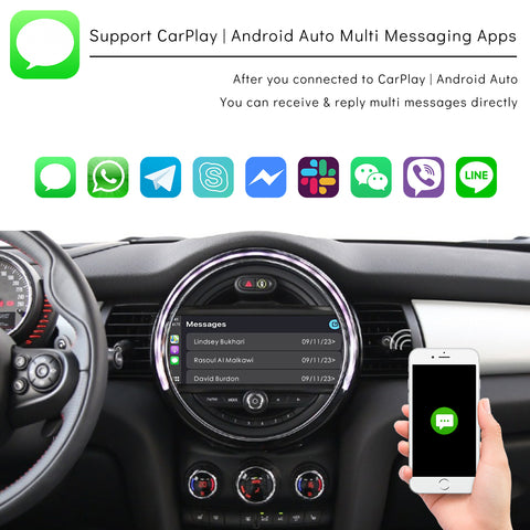 CarProKit for MINI Cooper Wireless CarPlay Android Auto Mirroring Retrofit Kit Support F54 F55 F56 F57 R58 R59 R60 R61 NBT System 2013-2017