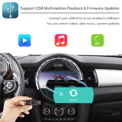 CarProKit for MINI Cooper Wireless CarPlay Android Auto Mirroring Retrofit Kit Support F54 F55 F56 F57 R58 R59 R60 R61 NBT System 2013-2017