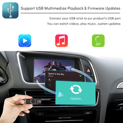 CarProKit Wireless CarPlay Android Auto AirPlay USB Mirroring YouTube Nachrüstmodul-Kit Passend für Audi A4 A5 S4 S5 RS4 RS5 Q5 B8 MMI 3G+ 2010–2019 
