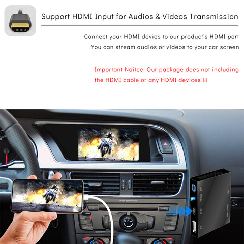 CarProkit for Audi A4 A5 S4 S5 Q5 B8 Symphony Concert Radio 2009-2019 Wireless Apple CarPlay Android Auto Retrofit Kit