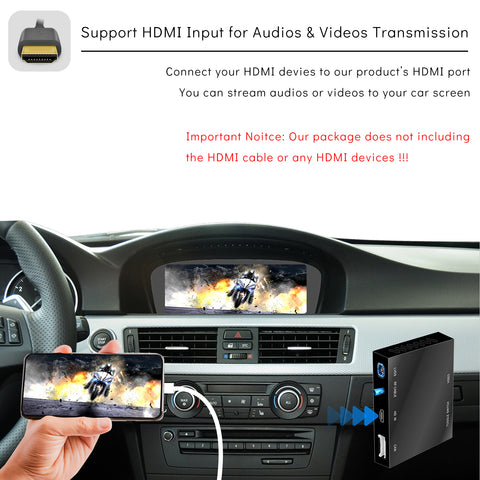 CarProKit for BMW Wireless CarPlay Android Auto Retrofit Kit + Backup Camera Support BMW 1/2/3/4/5/6/7 Series X1-X7 CIC | NBT System 2009-2016