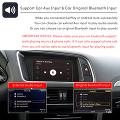 CarProKit Wireless CarPlay Android Auto AirPlay USB Mirroring YouTube Nachrüstmodul-Kit Passend für Audi A4 A5 S4 S5 RS4 RS5 Q5 B8 MMI 3G+ 2010–2019 