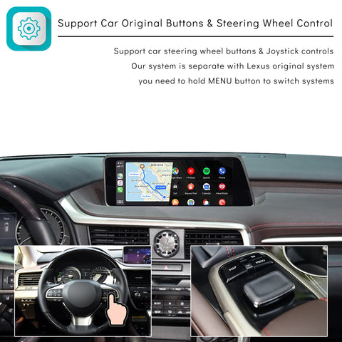 CarProKit for Lexus Wireless CarPlay Android Auto Retrofit Kit Support Lexus ES IS GS LS NX LX UX RC LC CT 2014-2020 | RX 2016-2020