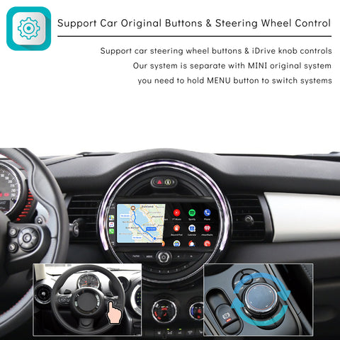 CarProKit for MINI Cooper Wireless CarPlay Android Auto Mirroring Retrofit Kit Support F54 F55 F56 F57 R58 R59 R60 R61 NBT System 2013-2017