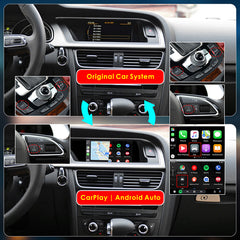 CarProKit Wireless CarPlay Android Auto AirPlay USB Mirroring YouTube Nachrüstmodul-Kit Passend für Audi A4 A5 S4 S5 RS4 RS5 Q5 B8 MMI 3G+ 2010–2019 
