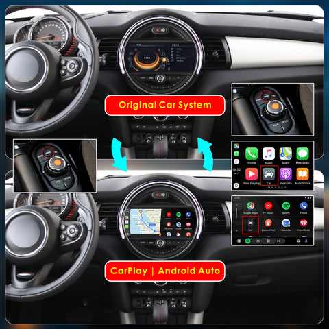 CarProKit for MINI Cooper Wireless CarPlay Android Auto Mirroring Retrofit Kit Support F54 F55 F56 F57 R58 R59 R60 R61 NBT System 2013-2017