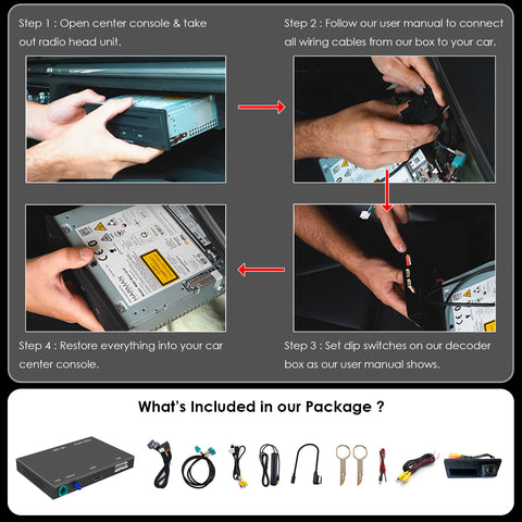 CarProKit for Audi A3 A4 A5 A6 A7 A8 Q3 Q5 Q7 2010-2019 Wireless Apple CarPlay Android Auto Retrofit Kit + Backup Camera