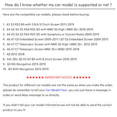 CarProKit for Audi A3 A4 A5 A6 A7 A8 Q3 Q5 Q7 2010-2019 Wireless Apple CarPlay Android Auto Retrofit Kit + Backup Camera