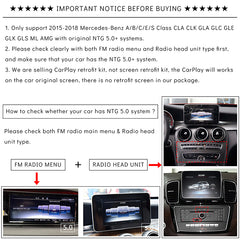 CarProKit for Mercedes-Benz Wireless CarPlay Android Auto Retrofit Kit Support Benz A/B/C/E/S CLA GLA GLC GLE GLK ML AMG 2015-2018 NTG 5.0 System