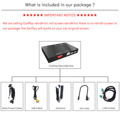 CarProKit for Mercedes-Benz Wireless CarPlay Android Auto Retrofit Kit Support Benz A/B/C/E/S CLA GLA GLC GLE GLK ML AMG 2012-2014 NTG 4.5/4.7 System