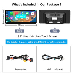 For Mercedes-Benz A/B/CLA/GLA NTG 5.0 2016-2018 Wireless CarPlay Android Auto Linux Touch Screen