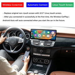 For Mercedes-Benz CLS NTG 4.0/4.5/4.7/5.0 2010-2018 Wireless CarPlay Android Auto Linux Touch Screen