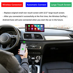 For Audi Q3 Wireless CarPlay Android Auto Linux Touch Screen 2013-2018