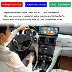 For Mercedes-Benz GLK NTG 4.0 2008-2012 Wireless CarPlay Android Auto Linux Touch Screen
