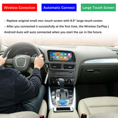 For Audi Q5 Wireless CarPlay Android Auto Linux Touch Screen 2009-2017