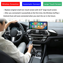 For BMW X3 X4 EVO ID5 ID6 2016-2019 Wireless CarPlay Android Auto Linux Touch Screen