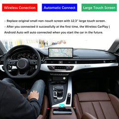 For Audi A4 A5 MIB2 Wireless CarPlay Android Auto Linux Touch Screen 2016-2019