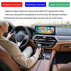 For BMW 5 Series EVO ID5 ID6 2017-2020 Wireless CarPlay Android Auto Linux Touch Screen