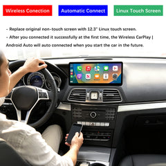 For Mercedes-Benz E Coupe NTG 4.0/4.5/4.7/5.0 2009-2016 Wireless CarPlay Android Auto Linux Touch Screen