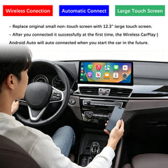 For BMW X1 F48 EVO ID5 ID6 2016-2022 Wireless CarPlay Android Auto Linux Touch Screen