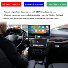 For Mercedes-Benz GLE GLS NTG 5.0 2016-2018 Wireless CarPlay Android Auto Linux Touch Screen