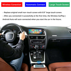 For Audi A4 Wireless CarPlay Android Auto Linux Touch Screen 2009-2012